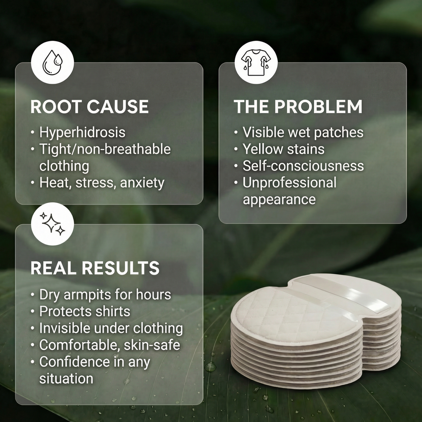 Anti-Sweat Under Arm Patches 20 Pack