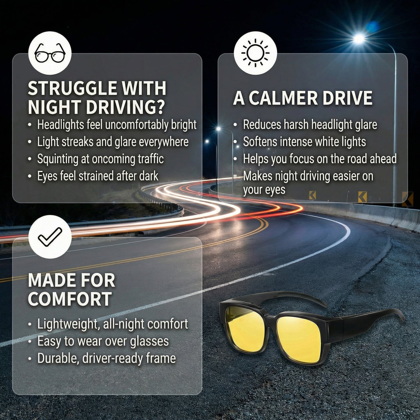 Anti-Glare Glasses for Night Driving
