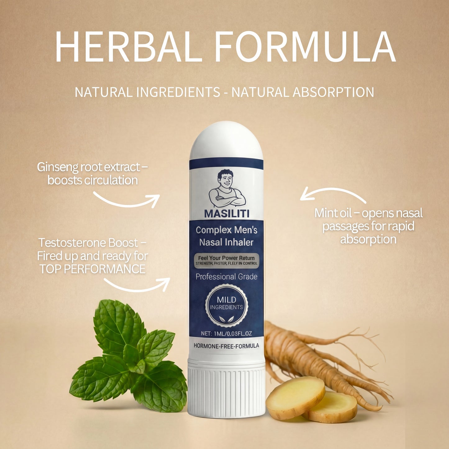 MASILITI MENS PERFORMANCE INHALER